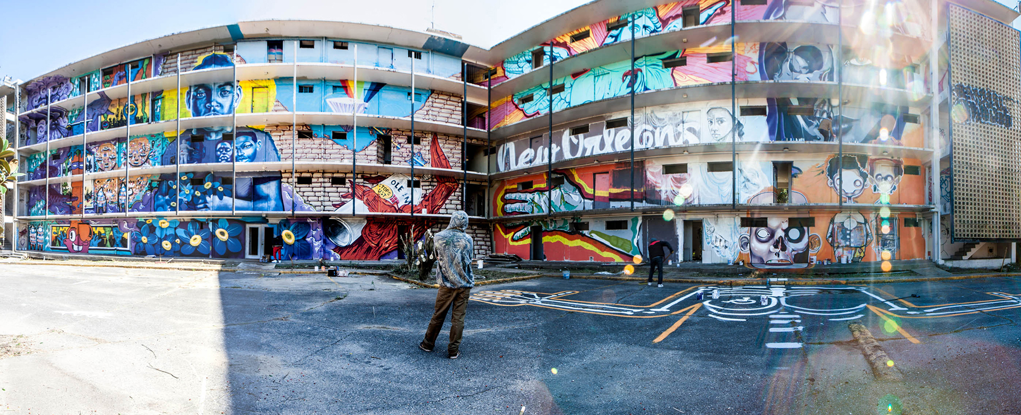 Large mural on building